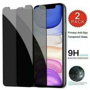 2 Pack Privacy Screen Protector for iPhone X Privacy Anti Spy Tempered Glass 9H